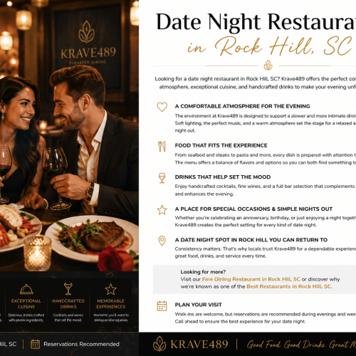Date Night Restaurant in Rock Hill, SC | Krave489